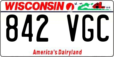 WI license plate 842VGC