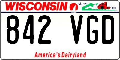WI license plate 842VGD