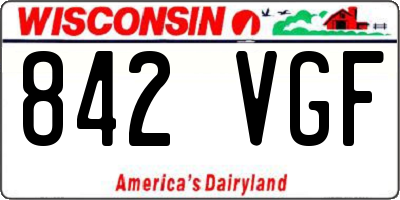 WI license plate 842VGF