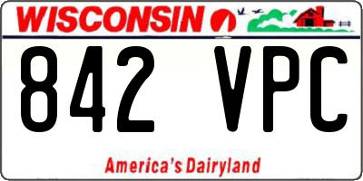 WI license plate 842VPC