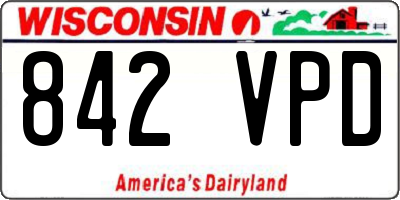 WI license plate 842VPD