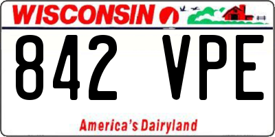 WI license plate 842VPE