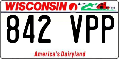 WI license plate 842VPP