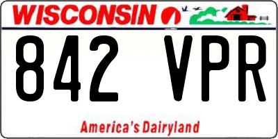 WI license plate 842VPR