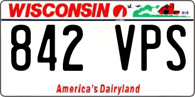 WI license plate 842VPS