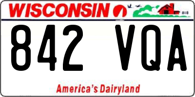 WI license plate 842VQA