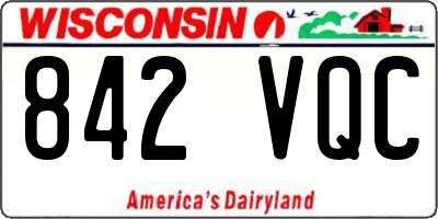 WI license plate 842VQC