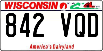 WI license plate 842VQD