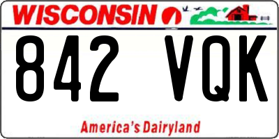 WI license plate 842VQK