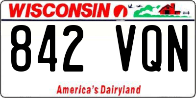 WI license plate 842VQN