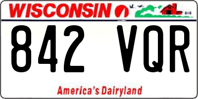 WI license plate 842VQR