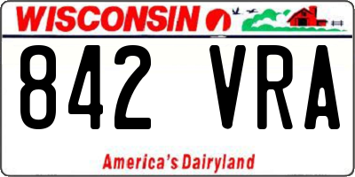 WI license plate 842VRA