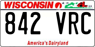 WI license plate 842VRC