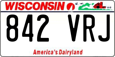 WI license plate 842VRJ