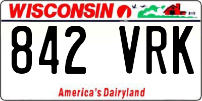 WI license plate 842VRK