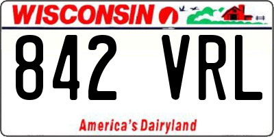 WI license plate 842VRL