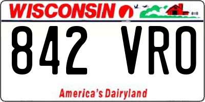 WI license plate 842VRO
