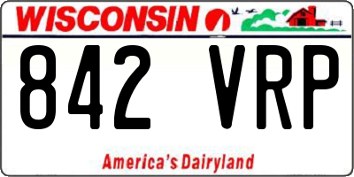 WI license plate 842VRP