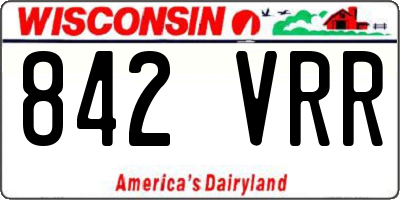 WI license plate 842VRR