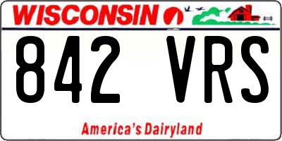 WI license plate 842VRS