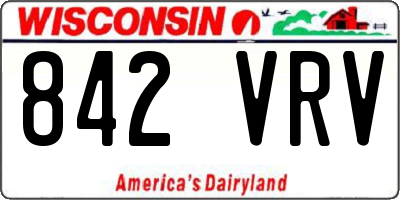 WI license plate 842VRV