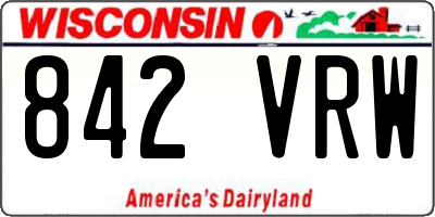 WI license plate 842VRW
