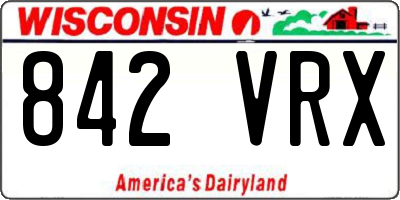 WI license plate 842VRX
