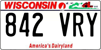 WI license plate 842VRY