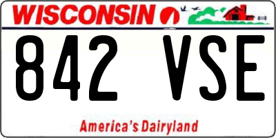 WI license plate 842VSE
