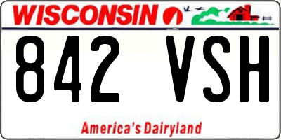 WI license plate 842VSH