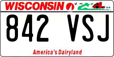 WI license plate 842VSJ