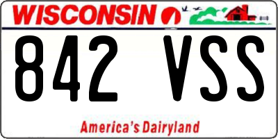 WI license plate 842VSS