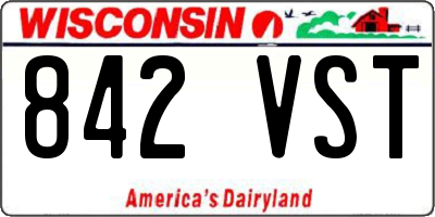 WI license plate 842VST