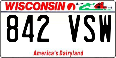 WI license plate 842VSW