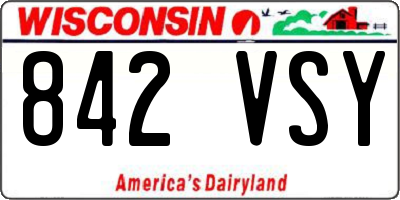 WI license plate 842VSY