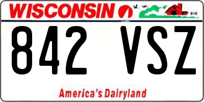 WI license plate 842VSZ
