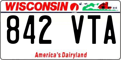WI license plate 842VTA