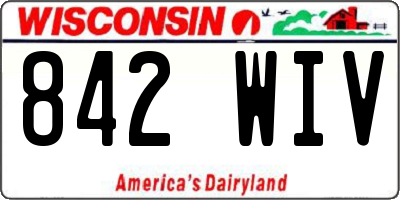 WI license plate 842WIV