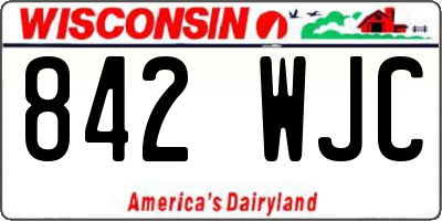 WI license plate 842WJC