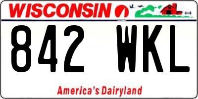 WI license plate 842WKL
