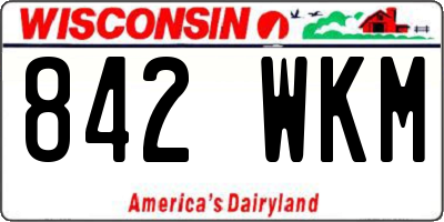 WI license plate 842WKM