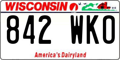 WI license plate 842WKO