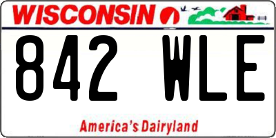 WI license plate 842WLE
