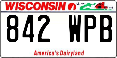 WI license plate 842WPB