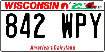 WI license plate 842WPY
