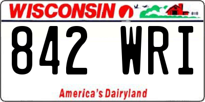 WI license plate 842WRI