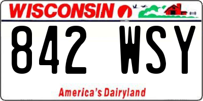 WI license plate 842WSY