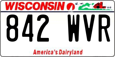 WI license plate 842WVR