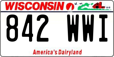 WI license plate 842WWI