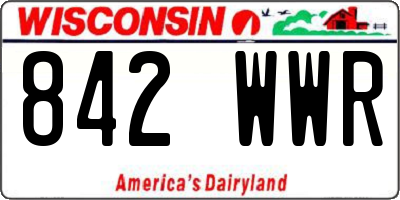 WI license plate 842WWR